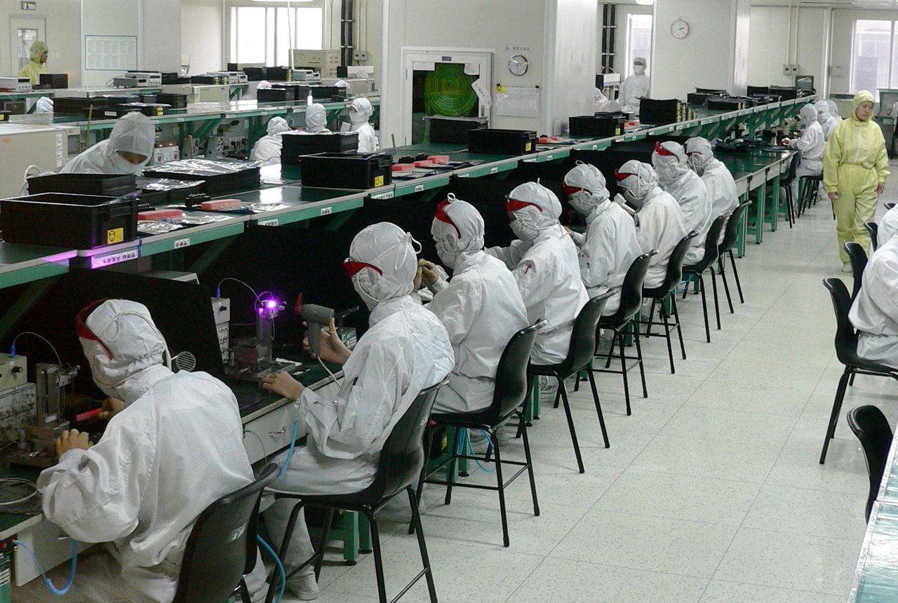 Electronics factory assembly and inspection line